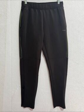 SKORA Qwick-Dry Black Running Joggers with Lime Side Trim
